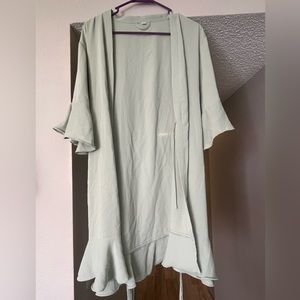 Sage Green Ruffle (Bridesmaid) Robe One Size